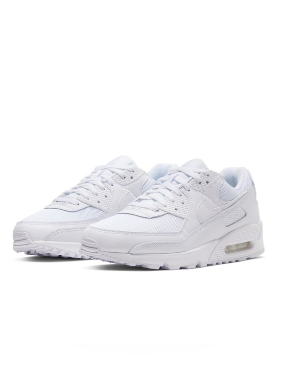 Nike Other - Nike Air Max 90 Triple White Mesh Leather Sneakers - Men's Size 10 CN8490-100